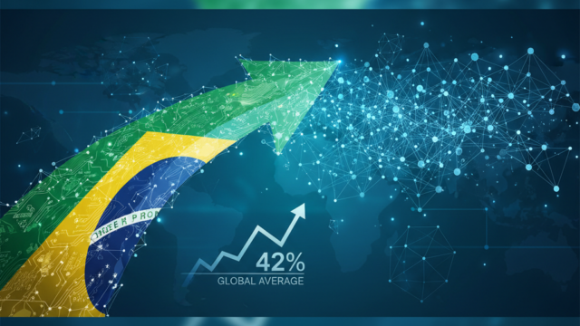 Crie uma imagem de capa editorial horizontal, moderna e sofisticada para um artigo sobre: Por que o Brasil Avança na Adoção Estratégica de IA: Lições e Caminhos. Categoria: Pesquisa e Ciência. Contexto: Relatório da Deloitte mostra que 42% das empresas brasileiras usam IA para mudanças estruturais, superando a média mundi. Termos-chave: empresas, brasileiras, lideram, adocao, estrategica, globalmente. Tom: inteligente e acessível. Portal de notícias sobre inteligência artificial e tecnologia. Estilo jornalístico, limpo, tecnológico e profissional. Sem texto embutido na imagem. Sem logos de marcas, sem rostos famosos identificáveis, sem elementos aleatórios fora do contexto. Aspecto 16:9. Alta qualidade editorial.