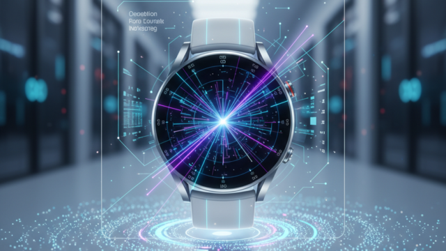 Crie uma imagem de capa editorial horizontal, moderna e sofisticada para um artigo sobre: O futuro no pulso: por que o Galaxy Watch 9 pode elevar o patamar dos smartwatches topo. Categoria: Hardware e Dispositivos. Contexto: A confirmação do Galaxy Watch 9 pela Samsung abre espaço para avanços em desempenho com Snapdragon Wear Elite, conectivi. Termos-chave: galaxy, watch, esperar, proximo, smartwatch, topo. Tom: inteligente e acessível. Portal de notícias sobre inteligência artificial e tecnologia. Estilo jornalístico, limpo, tecnológico e profissional. Sem texto embutido na imagem. Sem logos de marcas, sem rostos famosos identificáveis, sem elementos aleatórios fora do contexto. Aspecto 16:9. Alta qualidade editorial.
