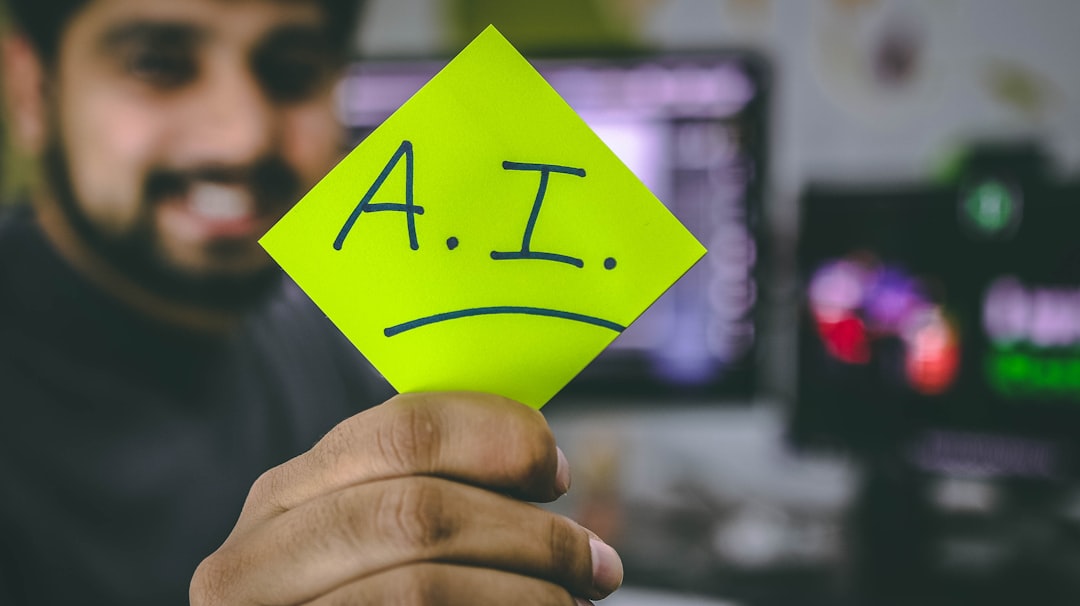 artificial intelligence is on it’s way | person holding green paper