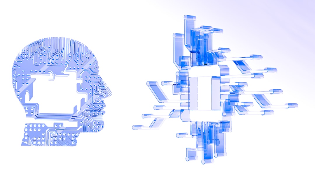 Futuristic 3D Render My Art: https://stevejohnsonart.us | a computer chip in the shape of a human head