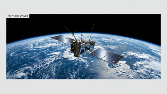 Crie uma imagem de capa editorial horizontal, moderna e sofisticada para um artigo sobre: Três Décadas do SCD‑1: Como o Primeiro Satélite Nacional Consolida o Legado Espacial Brasileiro. Categoria: Pesquisa e Ciência. Contexto: SCD‑1, o primeiro satélite nacional, opera há mais de três décadas e simboliza o legado espacial brasileiro: gerou dados. Termos-chave: legado, espacial, brasileiro, primeiro, satelite, nacional. Tom: inteligente e acessível. Portal de notícias sobre inteligência artificial e tecnologia. Estilo jornalístico, limpo, tecnológico e profissional. Sem texto embutido na imagem. Sem logos de marcas, sem rostos famosos identificáveis, sem elementos aleatórios fora do contexto. Interprete metaforas pelo contexto do artigo; nao represente termos figurados de forma literal. Aspecto 16:9. Alta qualidade editorial.